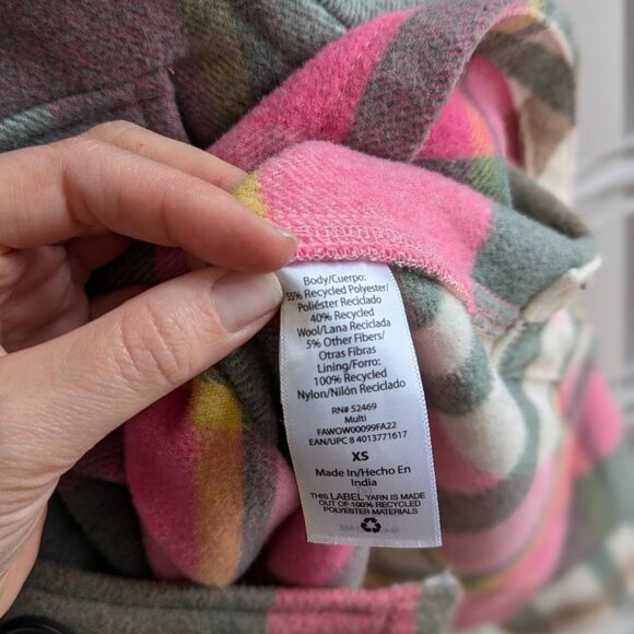 Free Assembly Pink and Green Flannel Shacket - Picture 5 of 6